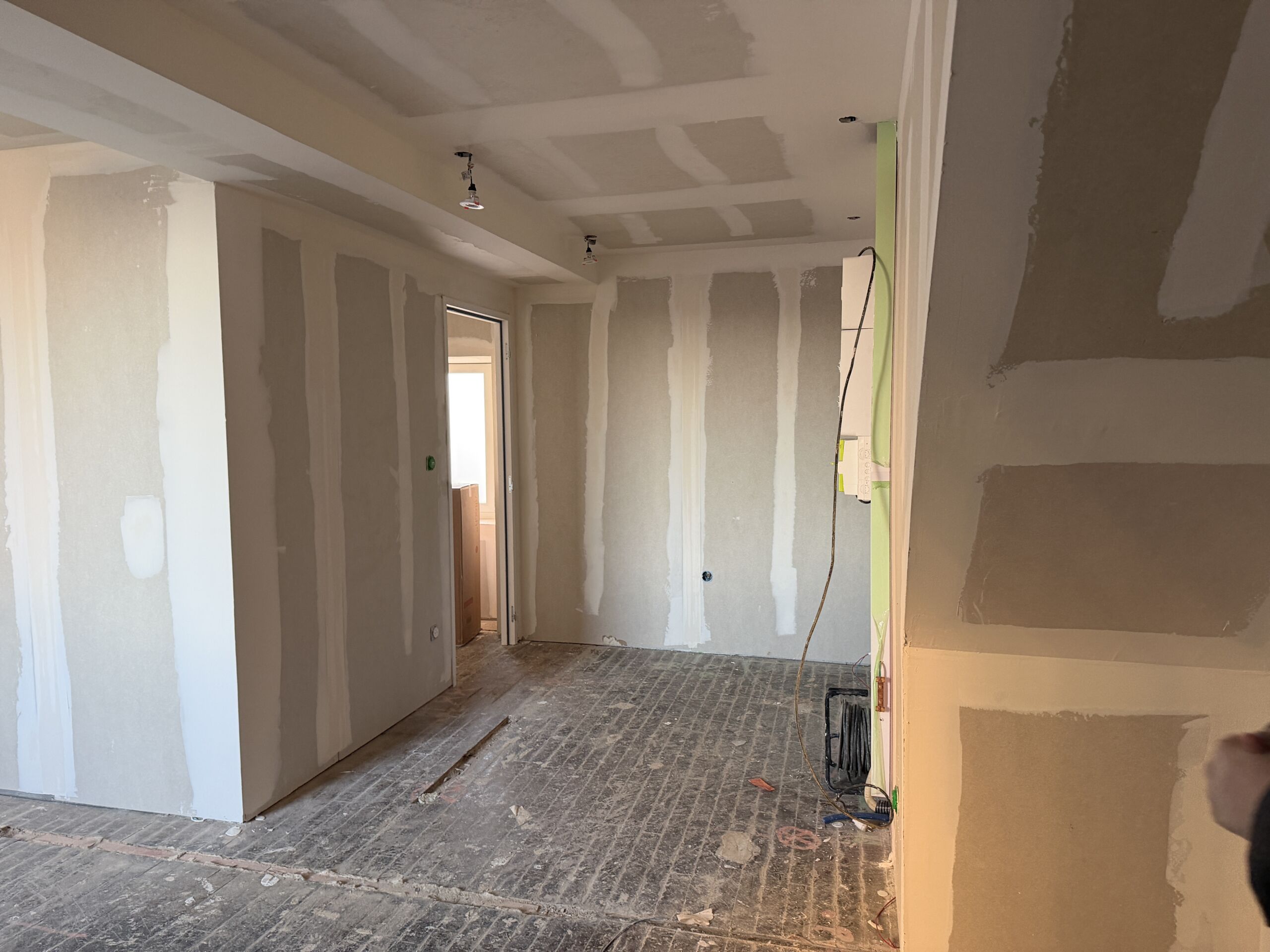 Chantier placo isolation