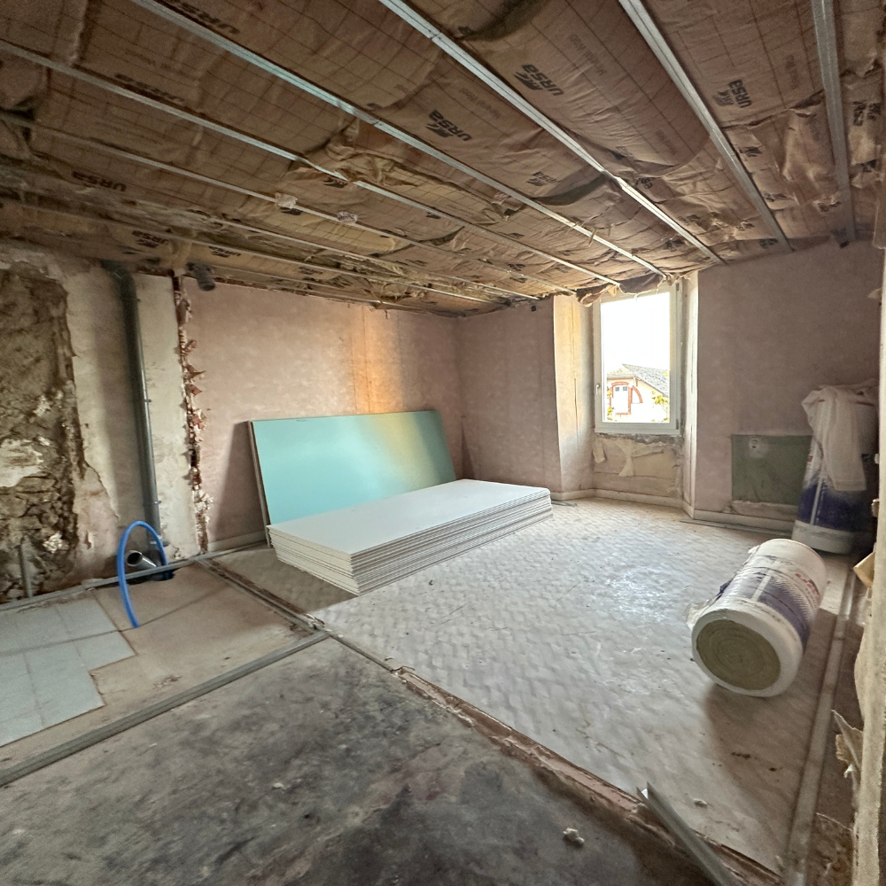 Chantier de placo Ambrieres-les-Vallees